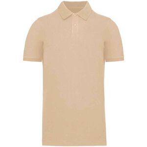 Kariban Mens Pique Natural Polo Shirt / Light Sand